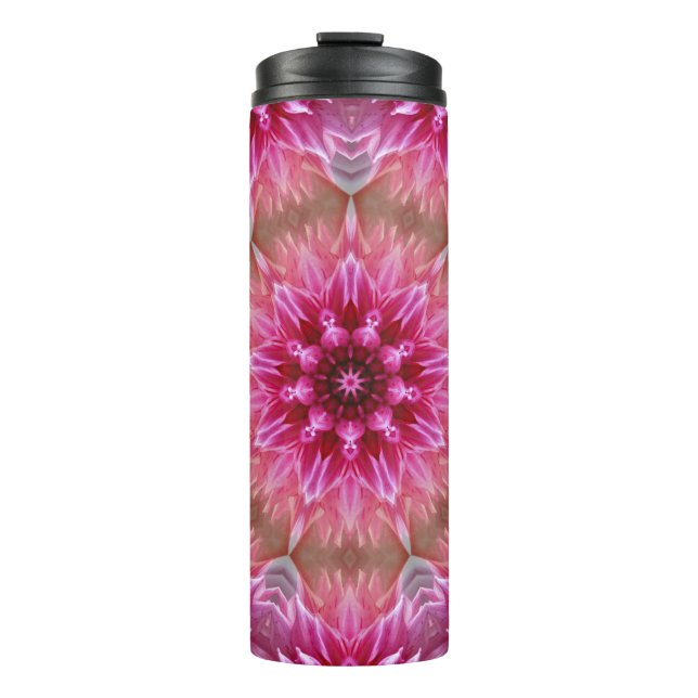 Geometric Mandala Pink Flower Pattern-67545 Thermal Tumbler (Front)