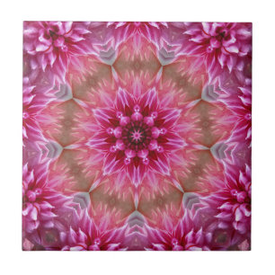 Geometric Mandala Pink Flower Pattern-67545 Tile