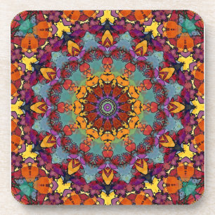 Geometric Mandala Purple Blue Design-64351 Coaster