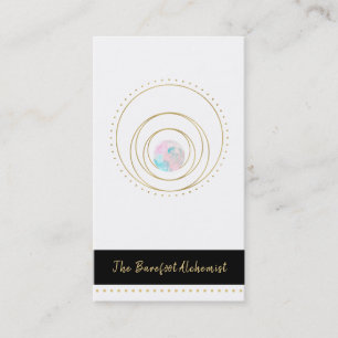 *~*  Geometric Mandala Sacred Geometry Boho Gold Business Card