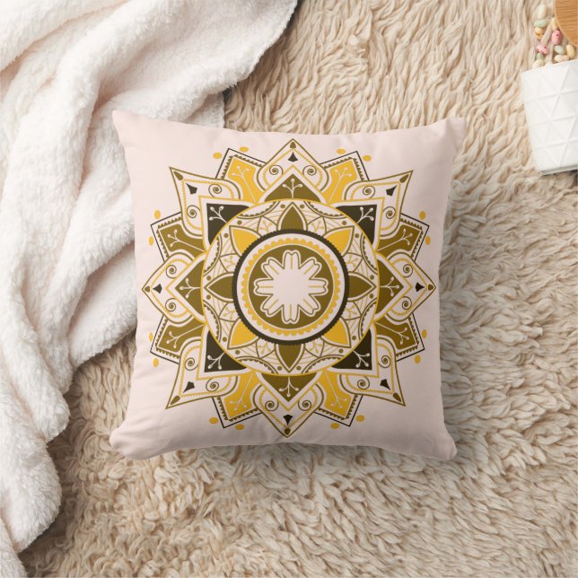 Geometric Mandala, Sleep calming  Cushion (Blanket)
