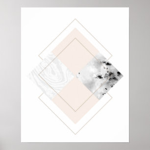 Geometric Marble Design Poster