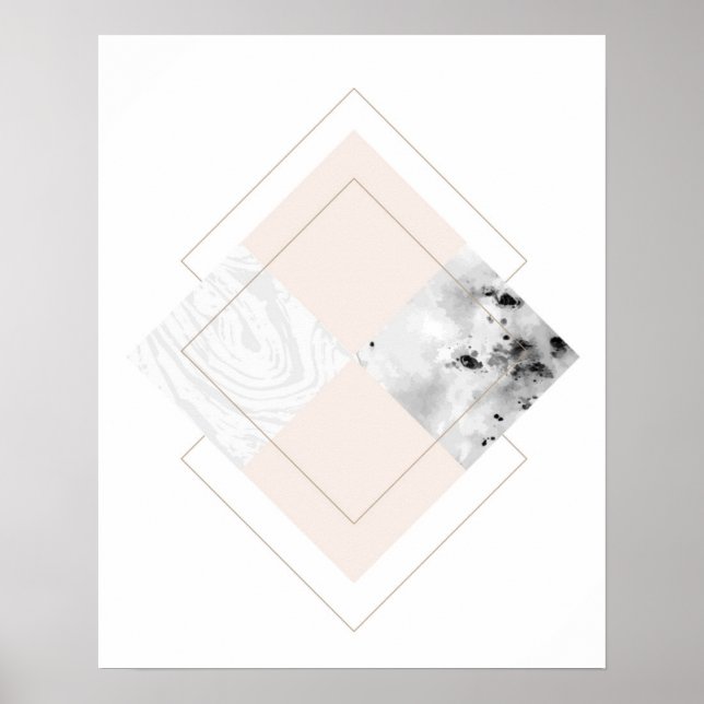 Geometric Marble Design Poster (Front)