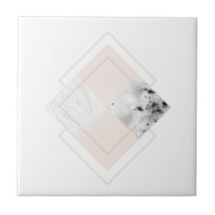 Geometric Marble Design Tile
