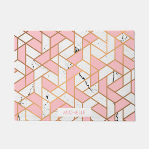 Geometric Marble Pattern Doormat