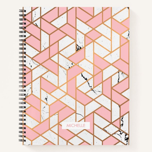 Geometric Marble Pattern Notebook (Front)