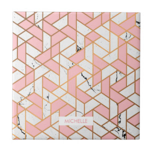Geometric Marble Pattern Tile