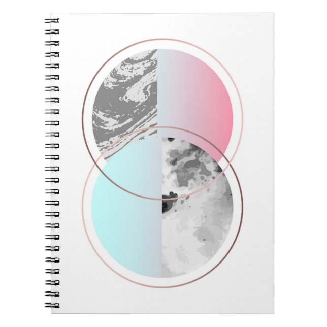 Geometric Marble Scandi Design Notebook (Front)