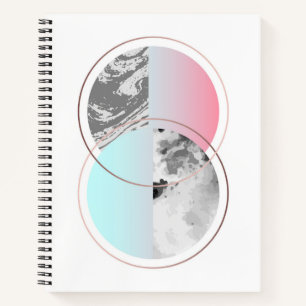 Geometric Marble Scandi Design Notebook
