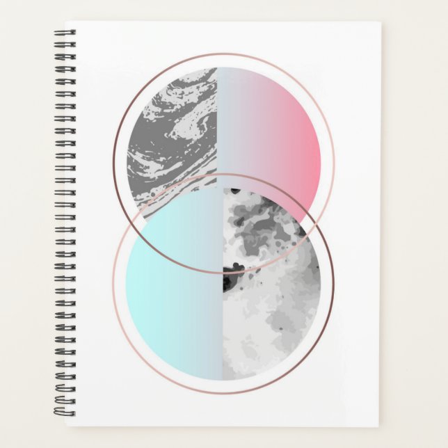 Geometric Marble Scandi Design Planner (Front)
