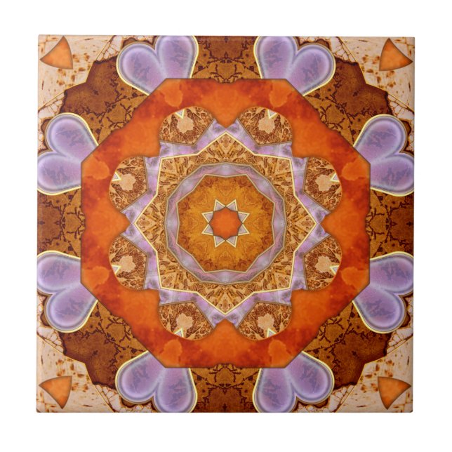 Geometric Mediterranean Abstract Design Tile (Front)