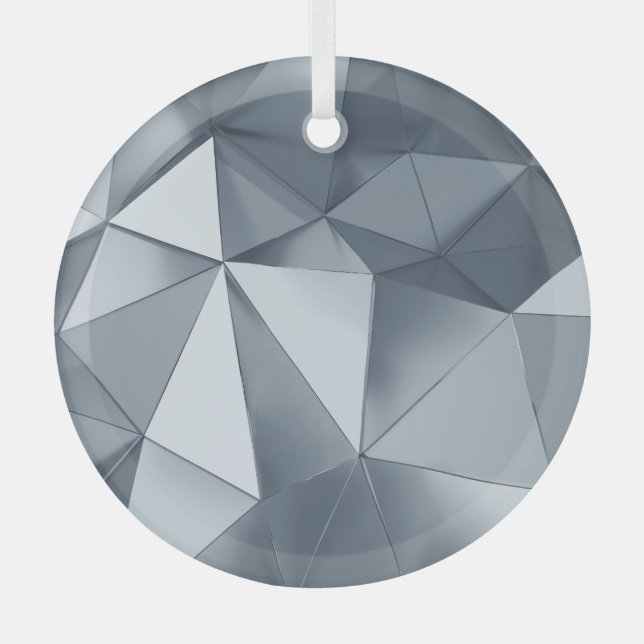 Geometric Metal: Three-Dimensional Pattern Glass Tree Decoration (Front)