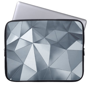 Geometric Metal: Three-Dimensional Pattern Laptop Sleeve