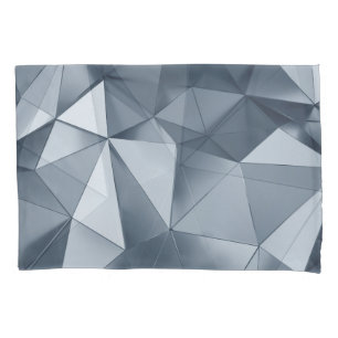 Geometric Metal: Three-Dimensional Pattern Pillowcase