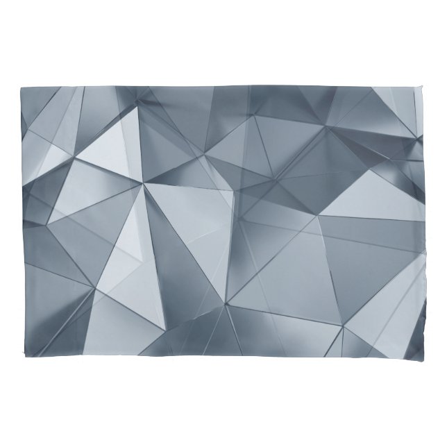 Geometric Metal: Three-Dimensional Pattern Pillowcase (Front)