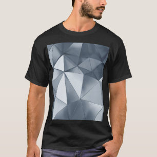 Geometric Metal: Three-Dimensional Pattern T-Shirt