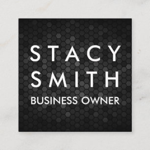 Geometric Metallic Background Square Business Card