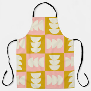 Geometric Mid-Century Modern Retro Pattern Apron