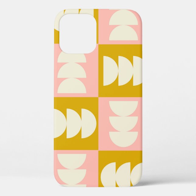 Geometric Mid-Century Modern Retro Pattern Case-Mate iPhone Case (Back)