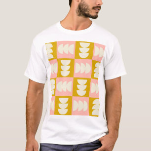 Geometric Mid-Century Modern Retro Pattern T-Shirt