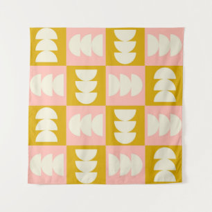 Geometric Mid-Century Modern Retro Pattern Tapestry