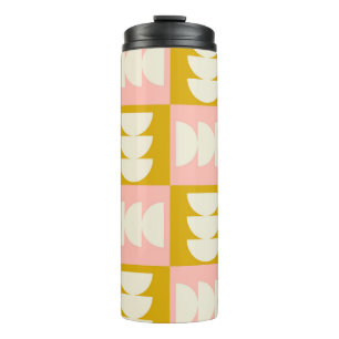 Geometric Mid-Century Modern Retro Pattern Thermal Tumbler