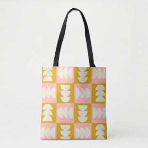 Geometric Mid-Century Modern Retro Pattern Tote Bag