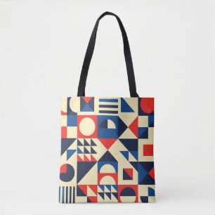 Geometric mid-century modern seamless pattern - 60 tote bag