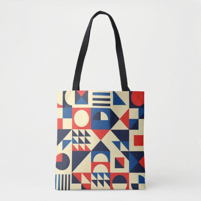 Geometric mid-century modern seamless pattern - 60 tote bag (Front)
