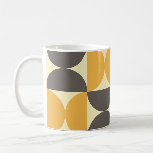 Geometric, mid-century modern style pattern. coffee mug (Left)