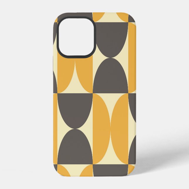 Geometric, mid-century modern style pattern. iPhone case (Back)