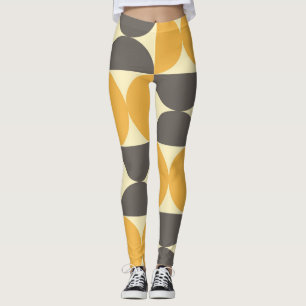 Geometric, mid-century modern style pattern. leggings