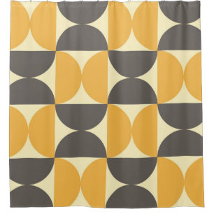 Geometric, mid-century modern style pattern. shower curtain