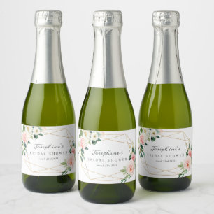 Geometric Mini Sparkling Wine Bottle Labels