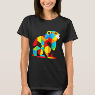 Geometric Minimalism Modern Illustration Groundhog T-Shirt