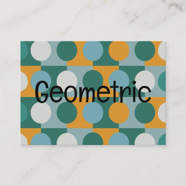 Geometric Minimalist Contemporary Geometric  Business Card (Front)
