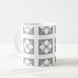 Geometric minimalist design black and white  coffee mug