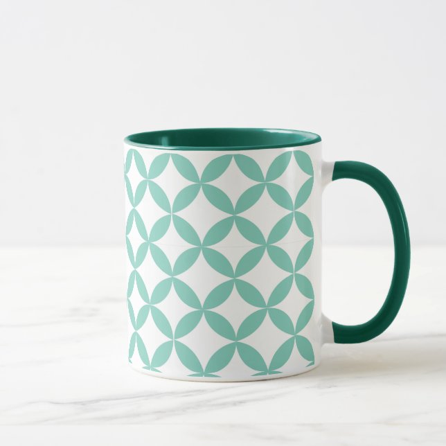 Geometric Mint Green Mug (Right)