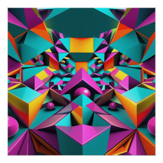 Geometric Mirror Poster