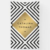 Geometric Mod Bold Black and White Pattern