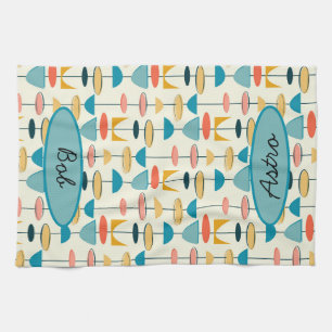 Geometric, Mod, Retro, Mid Century Modern Kitchen Tea Towel