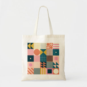 Geometric Modern Abstract: Colorful Design Tote Bag