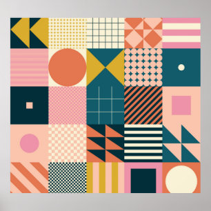 Geometric Modern Abstract: Colourful Design Poster
