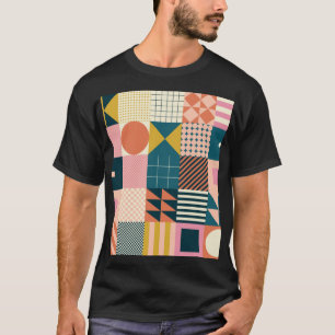 Geometric Modern Abstract: Colourful Design T-Shirt