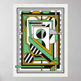Geometric Modern Abstract Composition Poster