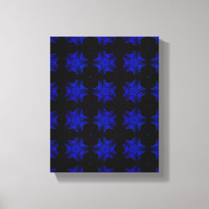 Geometric Modern Art, Blue Star, Gift Home Decor