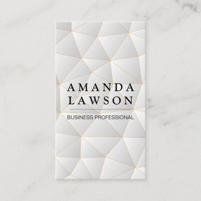 Geometric Modern Background Business Card (Front)