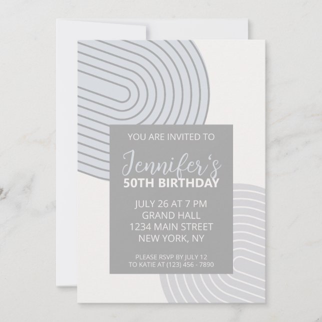 Geometric Modern Birthday Invitation (Front)