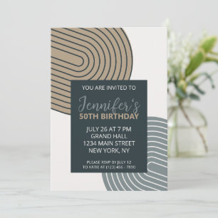 Geometric Modern Birthday Invitation