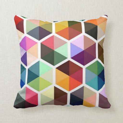 Image of Geometric Modern Colourful Pillow